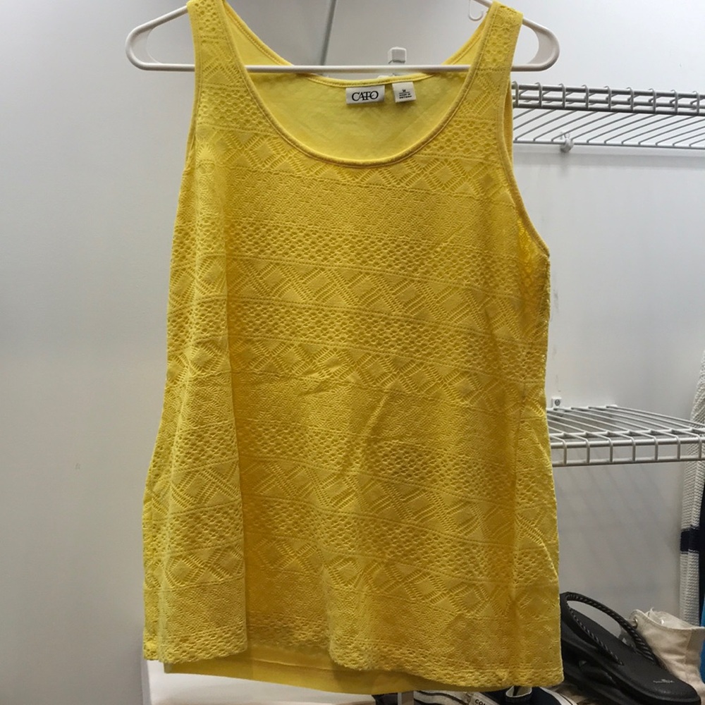 Yellow lace shirt